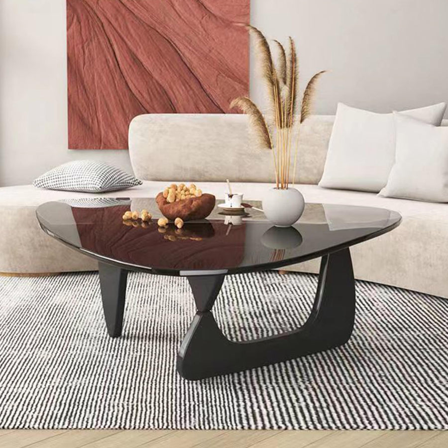 LOGAUT Table Basse en Verre Triangulaire, Table Basse Moderne, Table Basse Moderne du Milieu du Siècle, Petite Table Basse en Verre, pour Salon, Patio LOGAUT Table Basse en Verre Triangulaire, Table Basse Moderne, Table Basse Moderne du Milieu du Siècle, Petite Table Basse en Verre, pour Salon, Patio