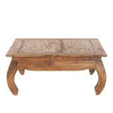 Design Delights Table opium East 80 - 80 x 80 x 35 cm (l x p x h) acajou massif - Table d'appoint en bois massif - Table basse - Couleur : 01 Vintage naturel