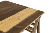 MACABANE Table tréteaux 180x100cm en Bois recyclé-Esprit Brocante, 184x15x102
