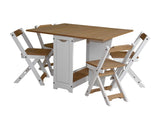 Greenheart Furniture Ensemble de meubles Papillon pour salle à manger avec 4 chaises pliantes