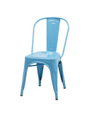 Birlea Vasper Lot de 2 chaises, métal, Bleu, 54 x 44 x 84 cm
