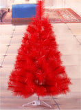 Zinsale Pin de 3ft / 90 cm Sapins de Noël Artificiel avec Support d'arbre Qualité Plastique Décoration d'arbre (Rouge)