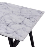 Versanora - Ashton rectangulaire à Manger Faux marbre Table- / Noir VNF-00079B