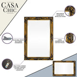Rococo by Casa Chic - Grand Miroir Rectangulaire - Style Baroque Shabby Chic - 90x60 cm - Or