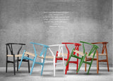 YUJINMAOYI Minimaliste Manger Chaise mobilier Salle à Manger Moderne Wishbone Chaise contem poraines chaises en Bois Massif,Blanc Naturel