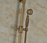 Rozine Laiton antique 20,3 cm précipitations de bain douche robinet support mural robinet mitigeur avec douchette à main, R2120