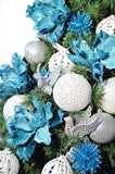 DecoKing 52525 220 cm Sapin de Noël Artificiel Socle en Plastique Arbre de Noël Fête de Noël Vert Lena