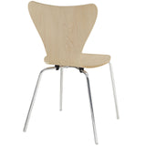 Lexington Moderne Arne Jacobsen Style Série 7 Côté Chaise, Bois Dense, Beige, 19.5" Lx17 Wx34 H