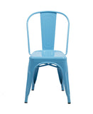 Birlea Vasper Lot de 2 chaises, métal, Bleu, 54 x 44 x 84 cm