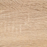 Meubletmoi Table Basse en Verre trempé - avec étagère en Bois Decor chêne - Design Moderne - Ice