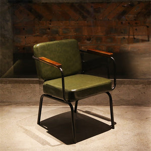 KXBYMXMobilier de Salon de Cuisine Chaise de Loisirs rétro, Chaise Industrielle de Vent Chaise de café créative de Fer (Couleur : Green)