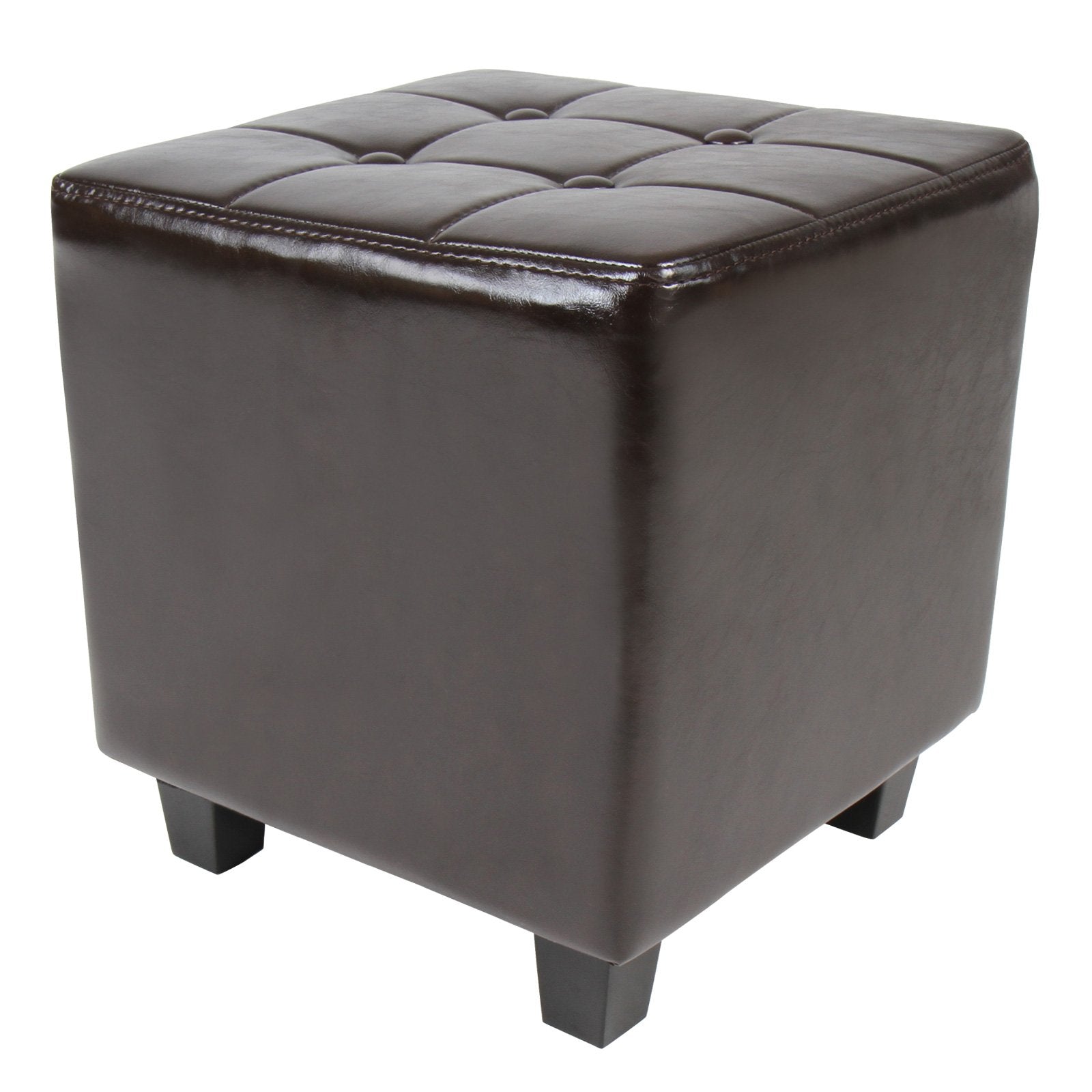 MIADOMODO® Chesterfield fauteuil - gemaakt van hout en kunstleer, met koperen klinknagels en ruitpatroon, keuze uit verschillende kleuren, set van 1 of 2 - clubfauteuil (Set van 2, Bruin MIADOMODO® Chesterfield fauteuil - gemaakt van hout en kunstleer, met koperen klinknagels en ruitpatroon, keuze uit verschillende kleuren, set van 1 of 2 - clubfauteuil (Set van 2, Bruin