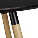 Relaxdays Table à manger ronde ARVID style scandinave 6 - 8 personnes HxD: 75 x 120 cm en bois, noir