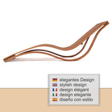 Ampel 24, Chaise Longue Capri | Forme Arrondie Ergonomique | Chaise résistante en Bois de méléze pour Jardin ou Sauna