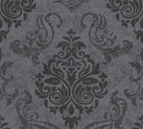 A.S.Création Memory papier peint in-tissé néo baroque glamour classique 10,05 m x 0,53 m, noir, 953723