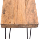 Banc de Table Design décoratif en Bois recyclé avec Armature en métal 50 x 120 cm