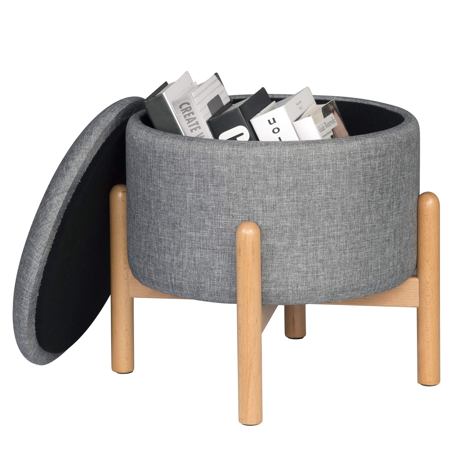 3 Pagen Tabouret Multifonction Avec Espace De Rangement Rond
