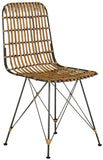 Safavieh Ensemble de 2 Chaises, Rotin, Naturel/Noir, 50 x 45 x 85,59 cm