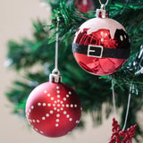 Valery Madelyn 70pcs Boules de Noël Ornements 3-6cm, décoration de Boules de Noël incassables en Plastique Rouge et Blanc, pendentifs de Sapin de Noël Cadeaux (Traditionnels)