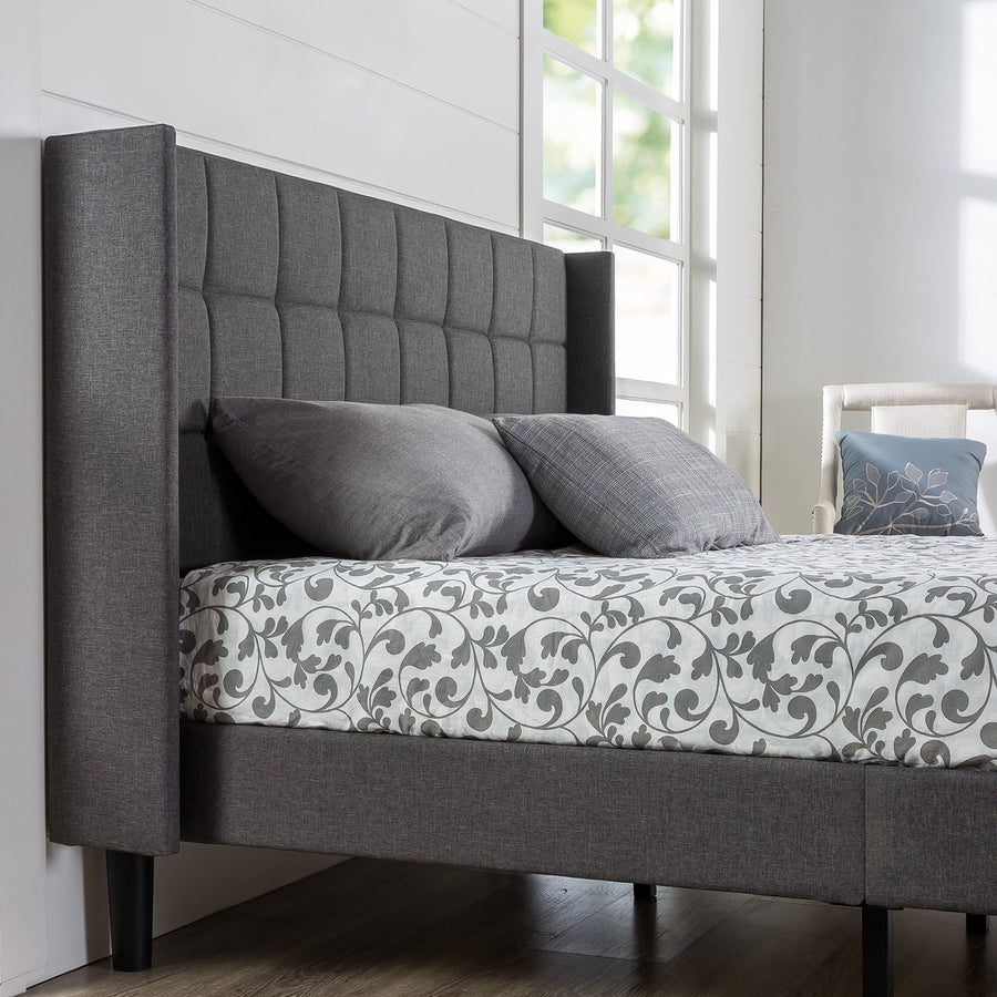 Zinus Dori 35 cm Sommier Plateforme Capitonnéavec Tête de Lit à Ailes | Sommier | Support à Lattes en Bois | Facile à Monter | 160 X 200 cm | Gris Foncé Zinus Dori 35 cm Sommier Plateforme Capitonnéavec Tête de Lit à Ailes | Sommier | Support à Lattes en Bois | Facile à Monter | 160 X 200 cm | Gris Foncé