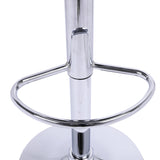 WOLTU BH11ws Tabouret de Bar Lot de 2 Design en Similicuir et métal chromé,tabourets réglable,Blanc