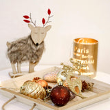 Valery Madelyn 100pcs Boules de Noël Ornements 3-8cm, décoration de Boules de Noël incassables en cuivre et en Plastique doré, Cadeaux de pendentifs de Sapin de Noël (Woodland)