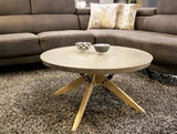 Meubletmoi Table Basse en béton et Bois décor chêne - mobilier Tendance Design loft - Style Moderne Contemporain