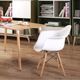 EGGREE Lot de 4 Scandinave Chaises de Salle à Manger Chaise de Salon Chaises de Café Les Fauteuils Lounge Fauteuil de Bureau Meubles,Blanc