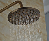 Rozine Laiton antique 20,3 cm précipitations de bain douche robinet support mural robinet mitigeur avec douchette à main, R2120