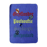 Sahinler Coffret Coussin + Plaid Harry Potter, 100% Polyester, Bleu, 100x130cm + 35x35 cm