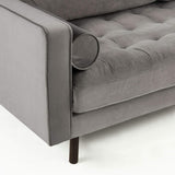 Kave Home - Canapé Debra 2 Places Velours Gris