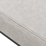 [en.casa]® Modules de canapés - canapé de 4 piéces avec porte-pieds - PU-similicuir - écru